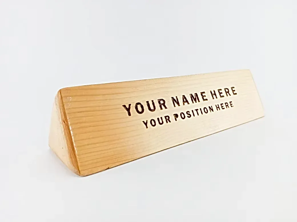 Wooden Desk Name Plate